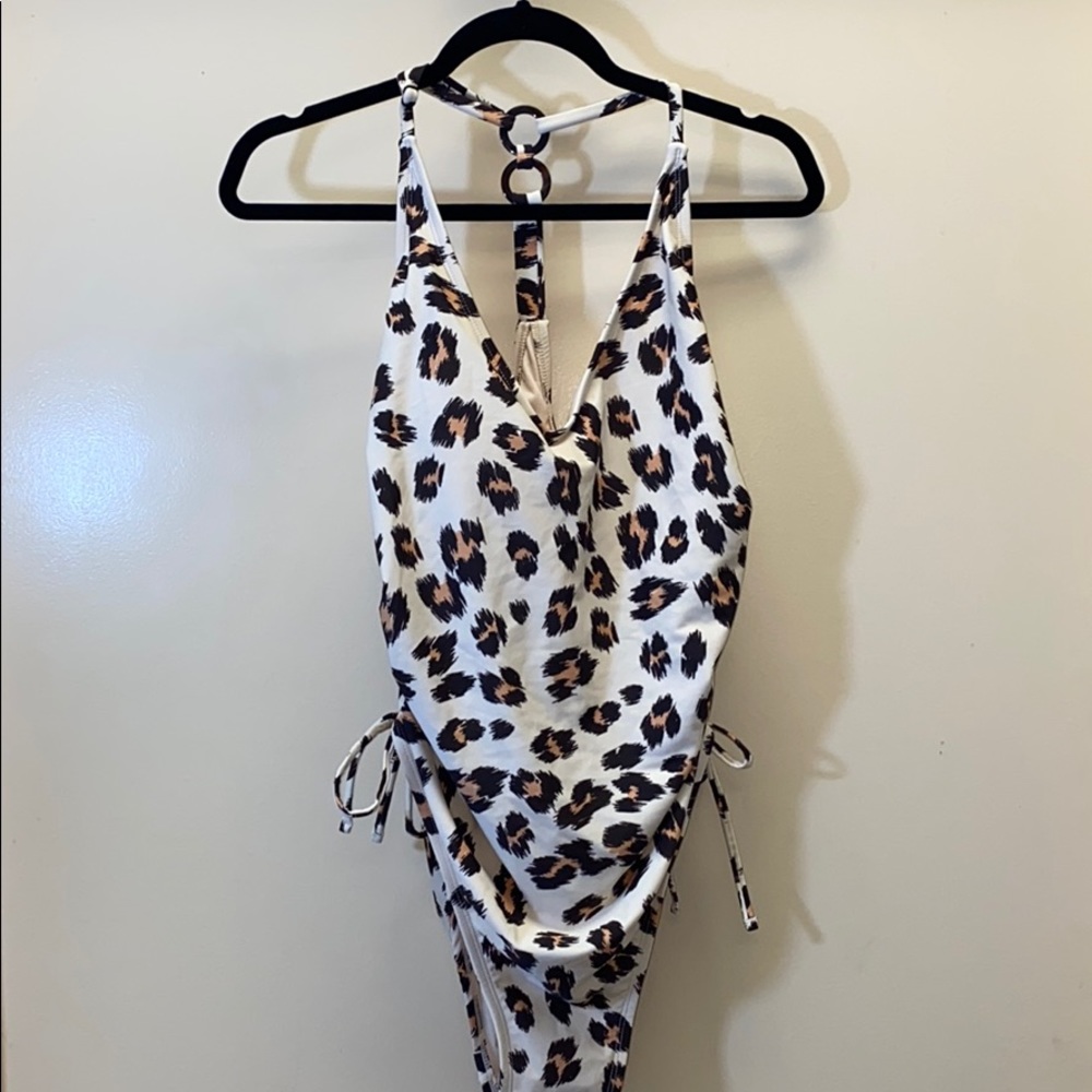 Women’s Leopard Print Racerback Swim Suit XL NWOT